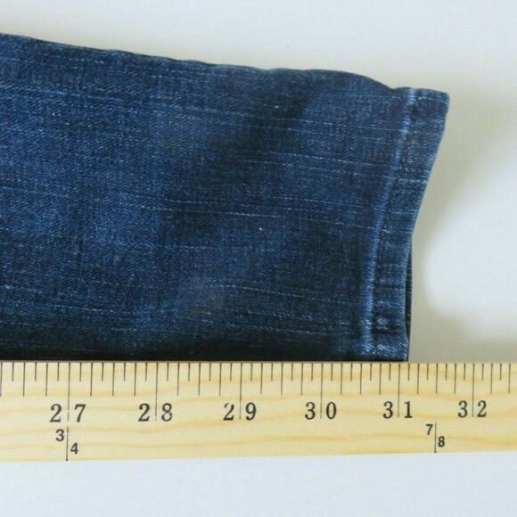 True Religion Stella Jeans Rare Gold Stitched Dark Blue Denim Women's Size 24 - Picture 11 of 11